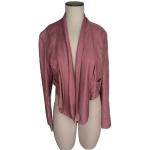 New Anthropologie Level 99 Dusty Rose Linen Blazer